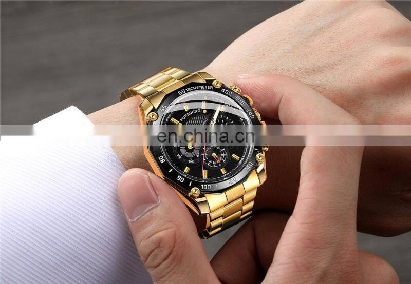 Forsining 6910 24 Hours Mechanical Men Watches Water Proof Luxury Automatic Chronograph Watch