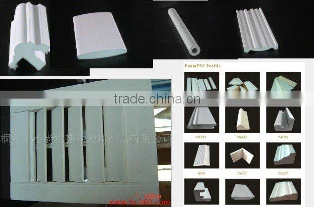 customized pvc foam profile for decoration