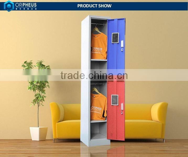 Different style 2 door lockers metal closet cabinet for room