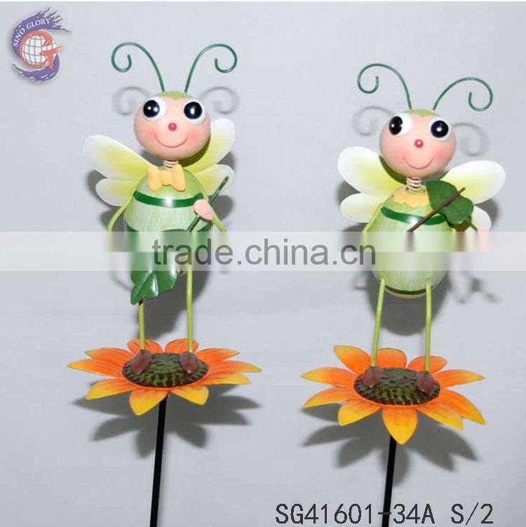 Garden decorations of metal dragonfly stakes with different style
