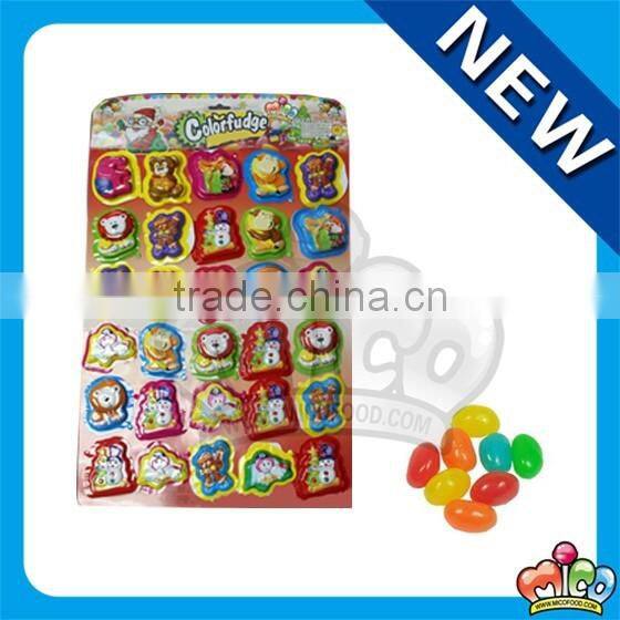 colorful jelly bean with mini cartoon packing