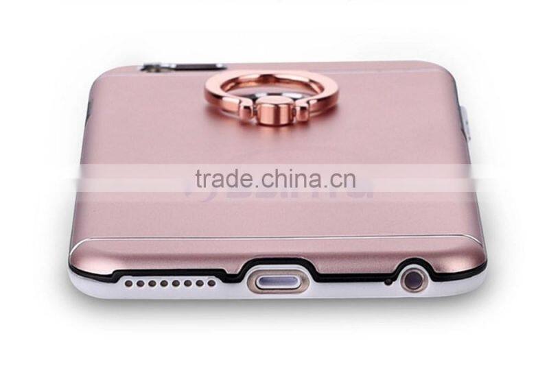 Aluminum Full Cover Hard Mobile Phone Case Alloy Case With Ring Holder For iPhone 6S 6