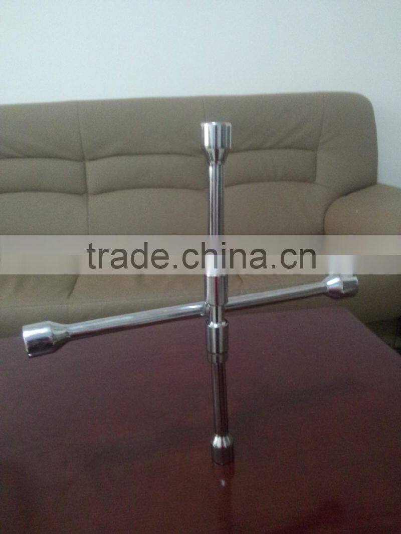 China Factory Manufacturer Carbon Steel Folding Cross Rim Wrench For Cars