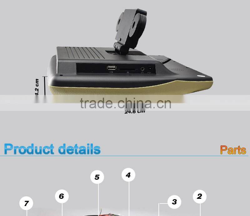 DS-909D universal 9inch HD digital car headrest monitor with dvd