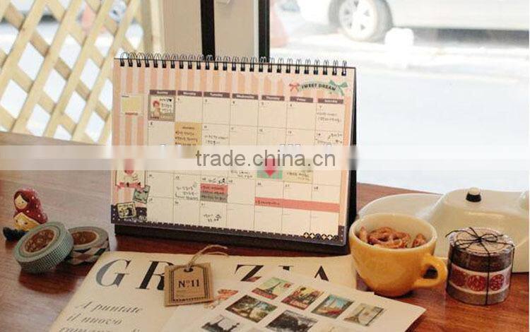 2016 The latest desktop calendar new design desk calendar printing
