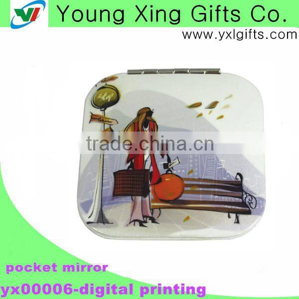 Aluminium square makeup mirror