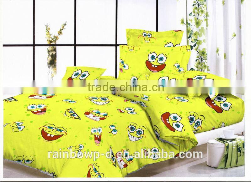 100% cotton cartoon design for baby bedding set/duvet cover/flat sheet/pollow case/trade assurance