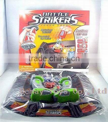 HOT SALES!!!SPINNING TOP, B/O (BATTERY OPERATED) BATTLE TOPS/THE BATTLE STRIKERS with STADIUM / ARENA.ITEM #202951