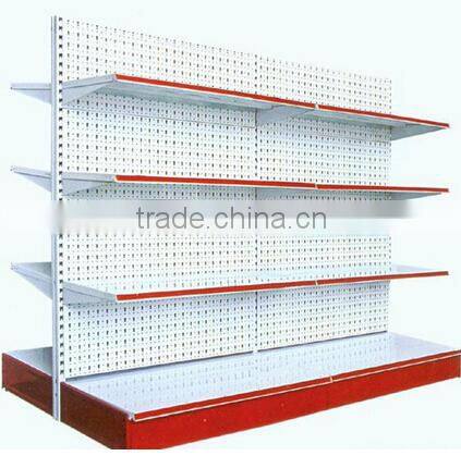 2015 new supermarket double sides shelf gondola display rack