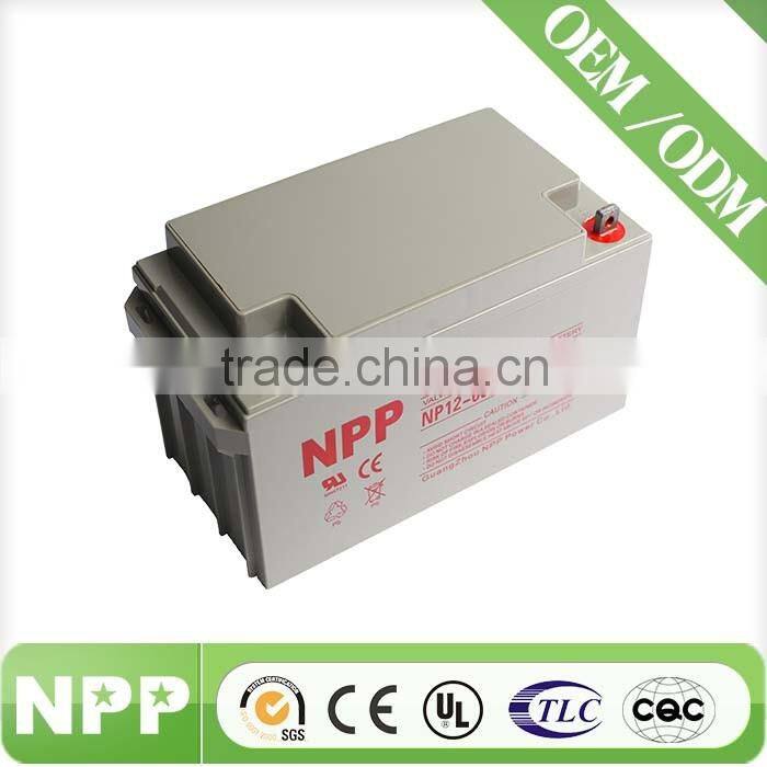12v65ah deep cycle battery rechargeable battery for solar