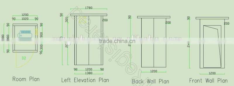 Easy Assembe and Durable Strong Recycle Use Toilet and Bathroom by Pre Made and Fabricated