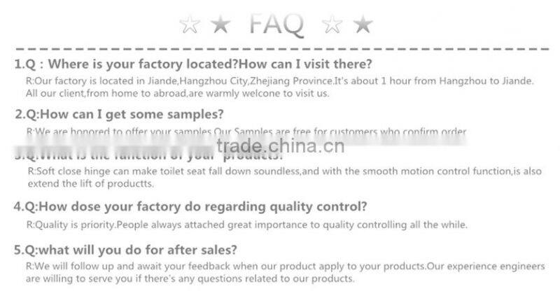 Soft close toilet seat damper and zinc alloy hinges