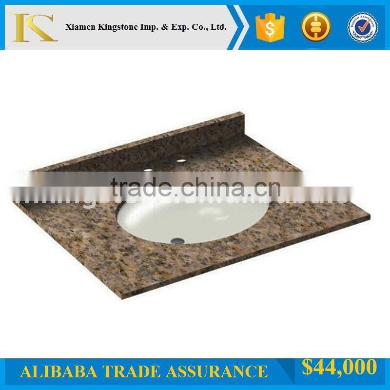 factory price 31"*22" yellow granite vanity tops Golden Sunset Granite G682 vanity tops for bathroom
