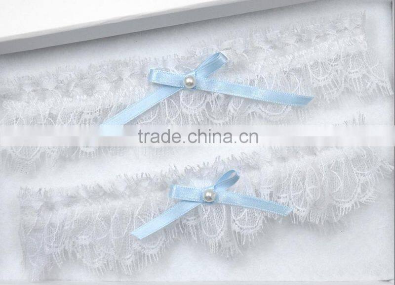 Kawaii Kitsch Garter Set,Ruffles Pink Silk Satin Bow Prom Leg Garter,Sexy Girls Lingerie Garter Belt