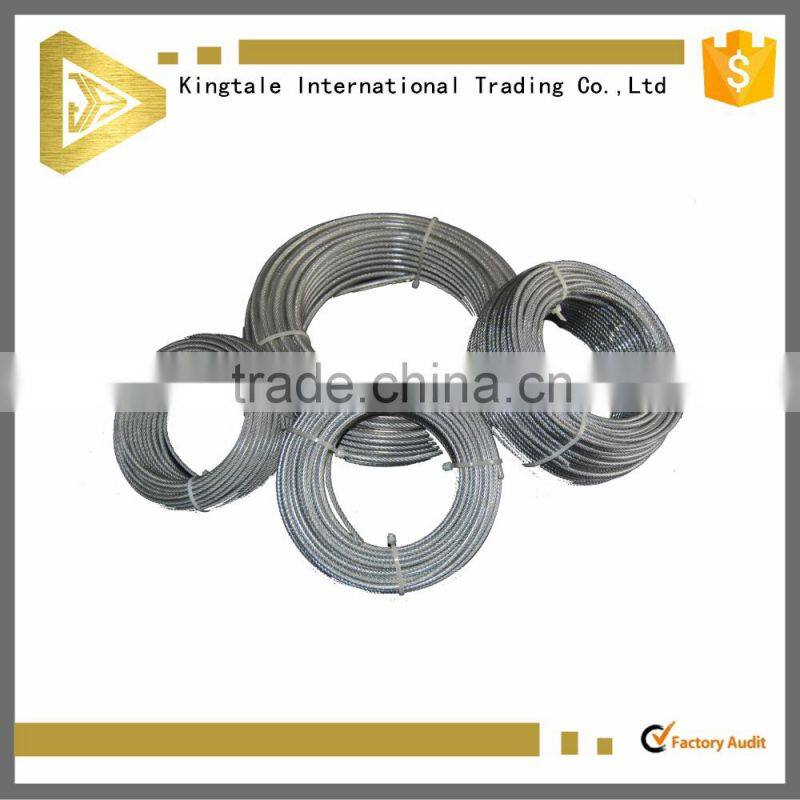 202 38 gauge 6x31 ungalvanized stainless steel wire rope for making spring