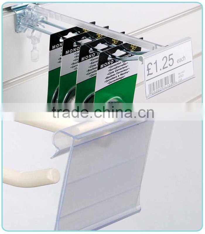 Store Shelf Edge Plastic Price Tag Holders for Hook