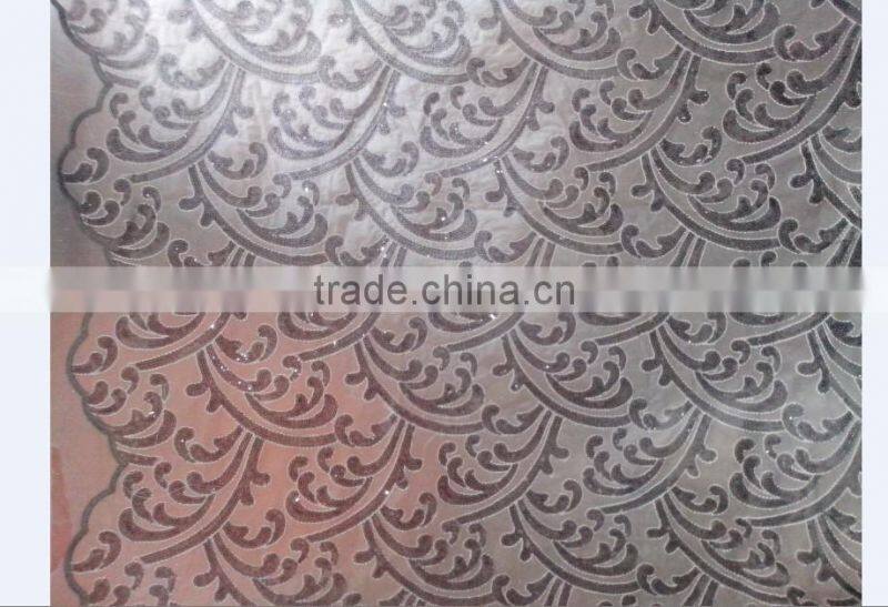 2015 popular new design stretch sequin lace