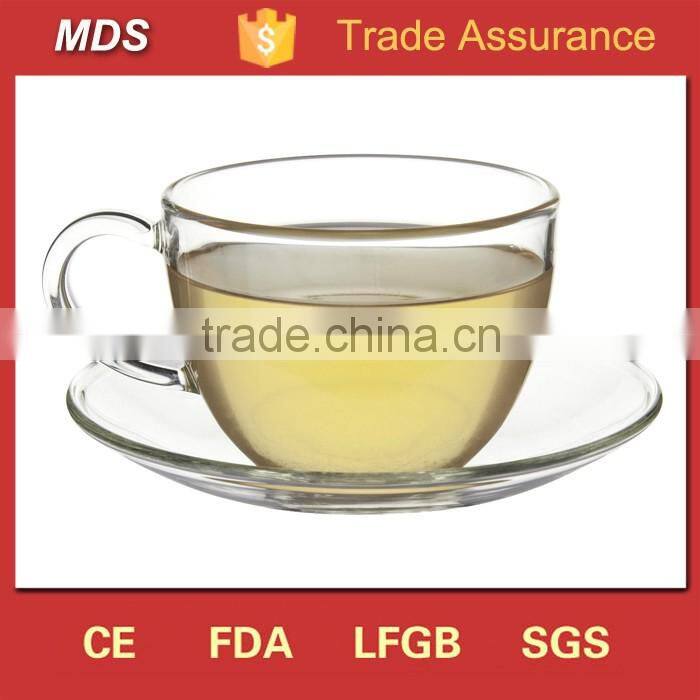 Sale double wall clear glass mug without handle