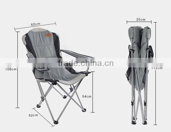 foldable outdoor fishing iron patio chair with EN581-1&-2