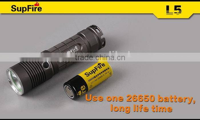 Hot sale high quality SupFire L5 aluminum waterproof high power rechargeable led flashlight