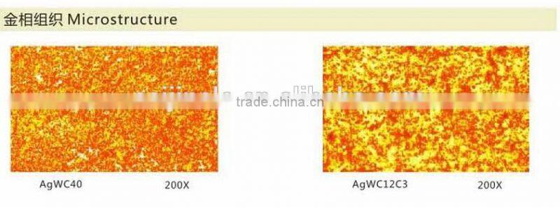 Powder Metallurgical Electrical silver Contacts tips AgW/ AgWC/CuW
