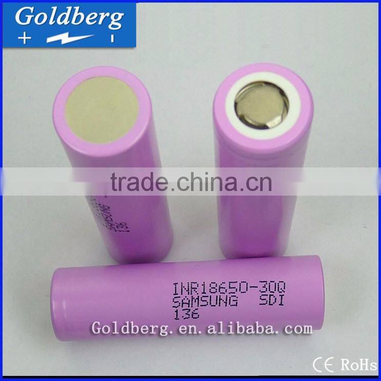 100% Original Samsung INR18650-30Q battery,18650 3.7V 3000mah high power battery ,Samsung rechargeable ecigmod 18650 30Q battery