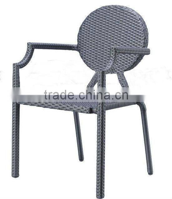 aluminum hot sale wicker rattan stackable chair