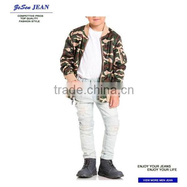 OEM High Quality Cotton White Boy Kids Jeans