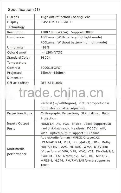 movies good player !! factory low cost mini pocket DLP led home theater full hd 3D projector