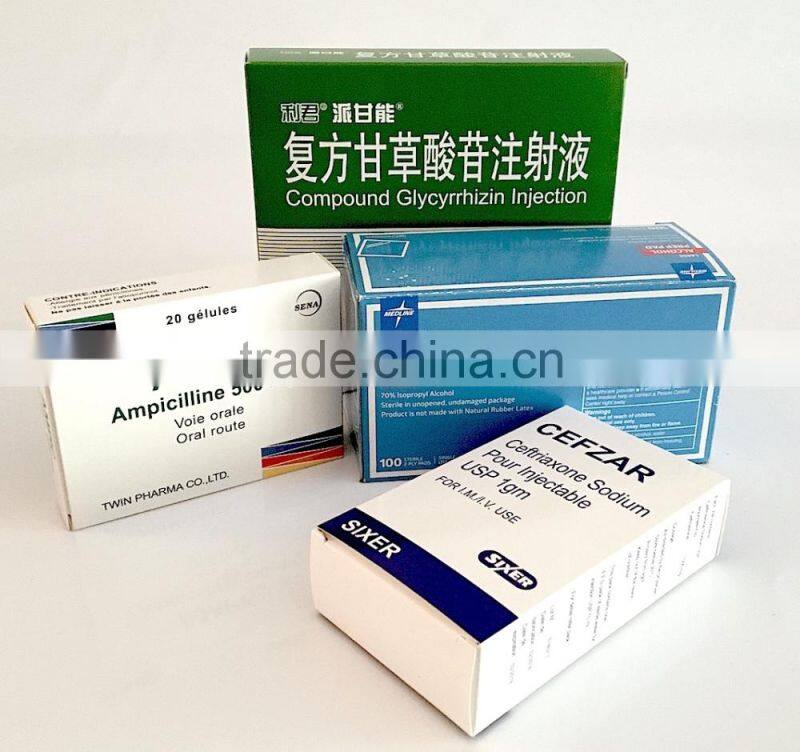 Multi-size paper box packaging for medicine retail