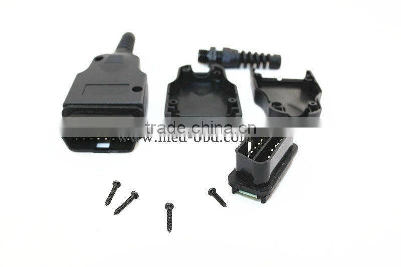 16Pin OBD2 Connector J1962m PCB Plug with Enclosure and Strain Relief