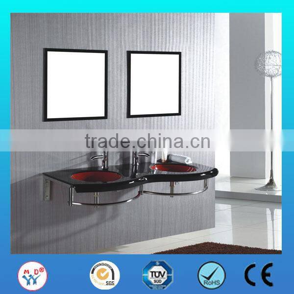 popular factory wholesale complete glass basin bathroom vanity