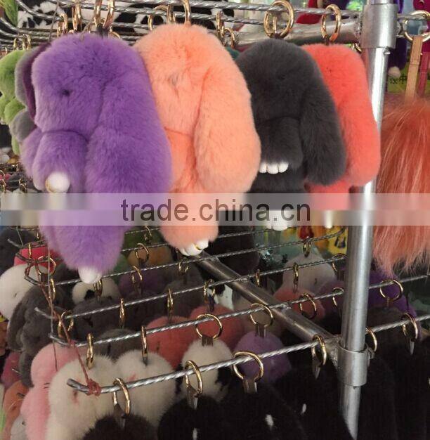 lovely shape pendant/ rex mink fur rabbit toy for decoration and car pendant Shpe Of Copenhagen Keychain