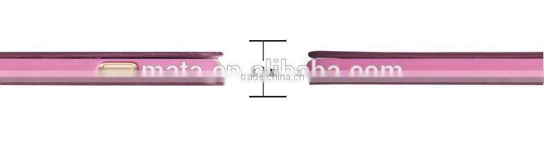 Sexy Purple Mobile Phone Case Wallet Leather Case With Card Slots For iPhone 6