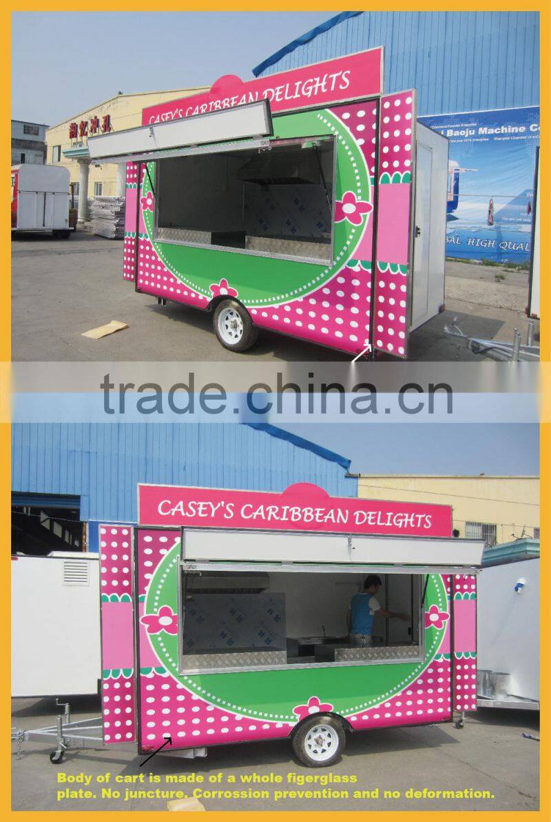 FV-55best mobile food cart with wheels food trolley cart mobile food trailers for sale