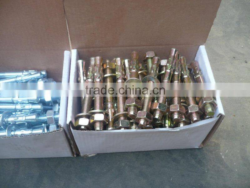 M16 wedge anchor with white zinc