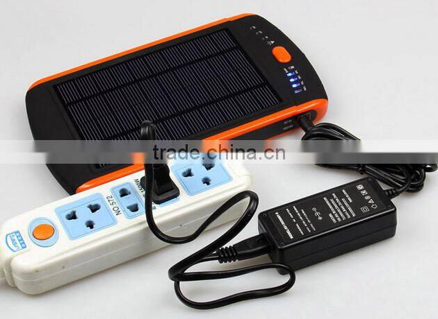 Super high capacity 23000mAH solar charger with ac wall socket for laptop