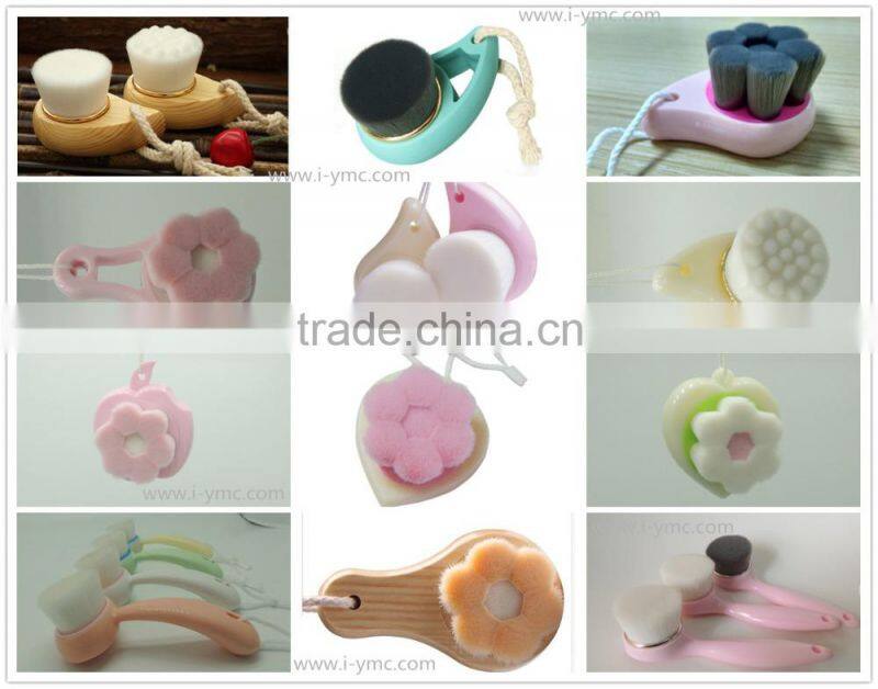2015 new Chinese factory high end skin face brush, facial cleaning brush with heart-shaped plum blossom