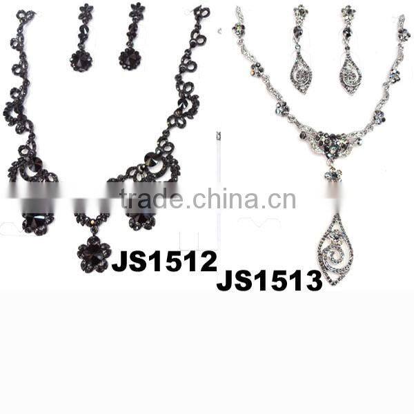 unique wedding glitter crystal jewelry set