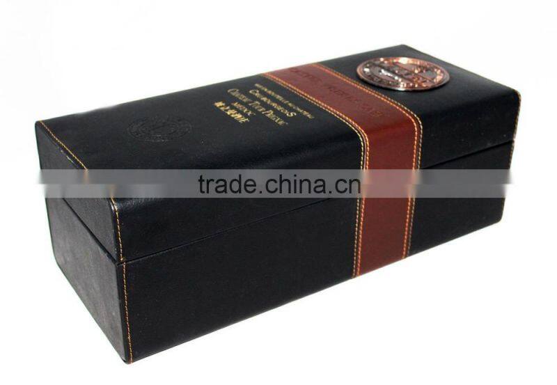 Luxury Faux Leather Wine Box/Wooden Wine Case