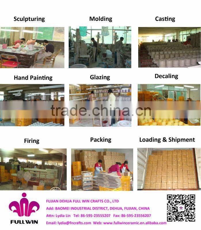 Hand painted ceramic vase for decoration