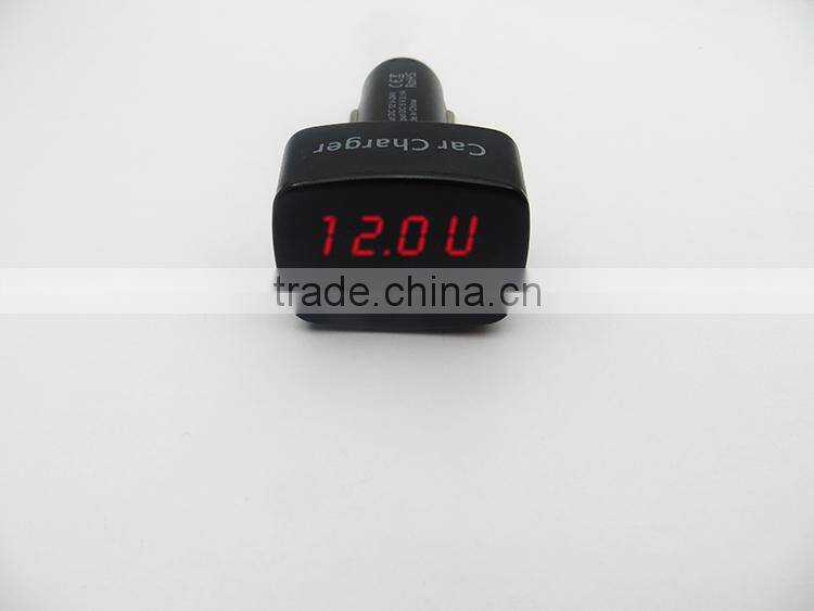 Auto digital car voltage ampere meter with charging USB port