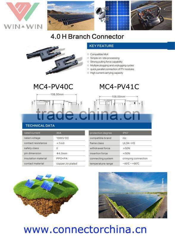 Wholesales Price TUV Approval Male & Female MC4 Cable Connector