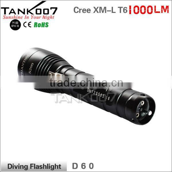 diving torch led CREE U2 under water 200m TANK007 D60