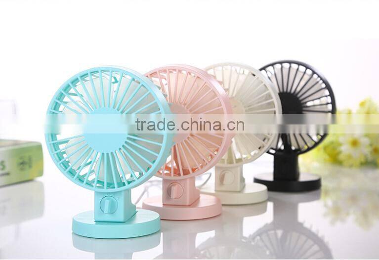 Factory Promotion 2 Blade USB Fan Fashion Candy Color Table Mini Fan