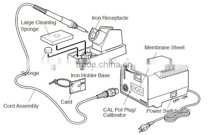 60W ESD lead free soldering station HAKKO 937 soldering station with factory price