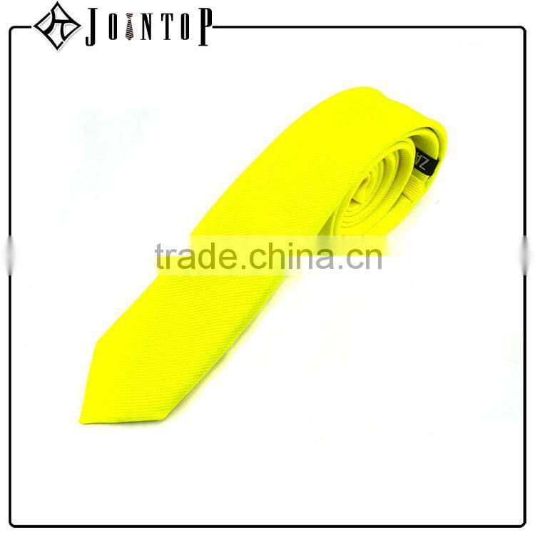 Promote sales man slim maker cheap yellow bar tie for shirt