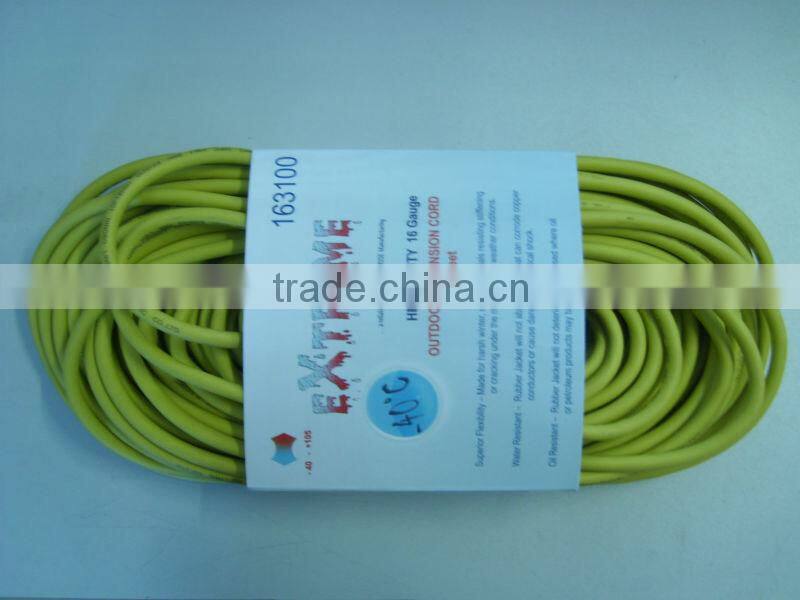 US Heavy Duty Extreme weather cold oil resistant extension cord SJTOW