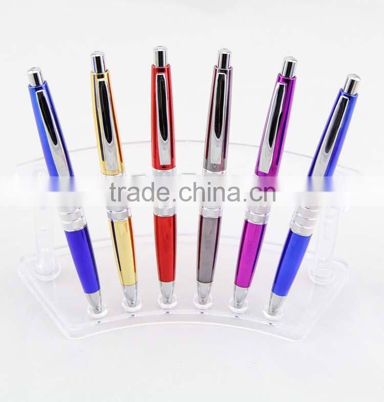 silver ring pressurized ballpoint pen promotional pen high quality