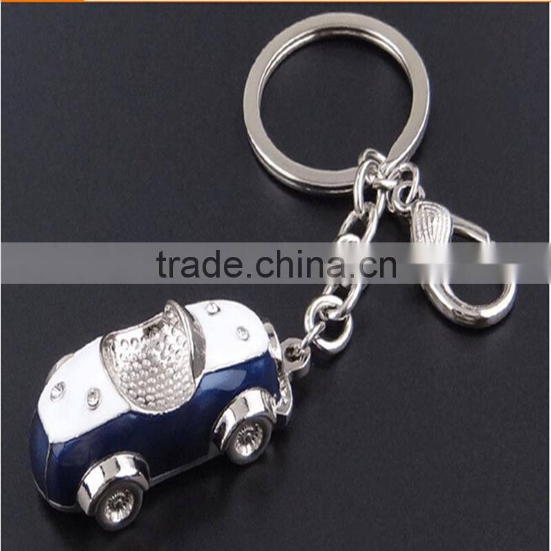 Cute car shape metal keychain